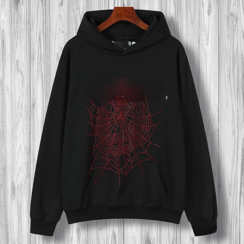 Black Spider Web Hoodie
